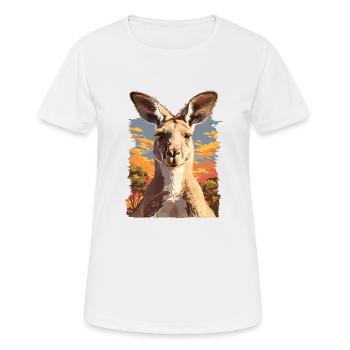 Kangaroos Kangaroo - Women's Breathable T-Shirt - white - Front - AI Model Female 172 dark (172cm)