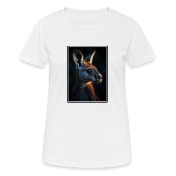 Kangourous Kangourou - T-shirt respirant Femme - blanc - Devant - AI Model Female 172 dark (172cm)