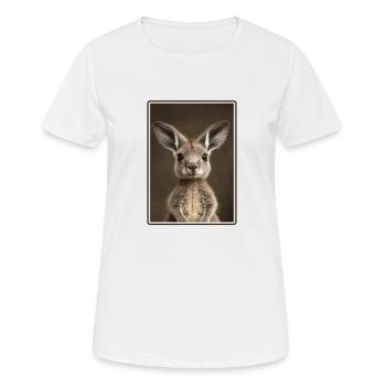 Kangourous Kangourou - T-shirt respirant Femme - blanc - Devant - AI Model Female 172 dark (172cm)
