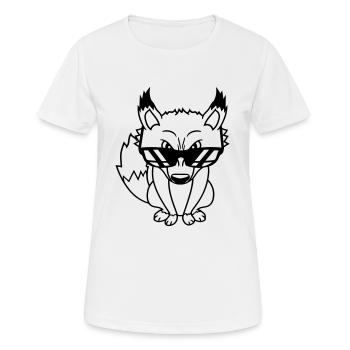 Renard Lunettes de soleil Cool Peeps High Evil Eye Fun - T-shirt respirant Femme - blanc - Devant - AI Model Female 172 dark (172cm)