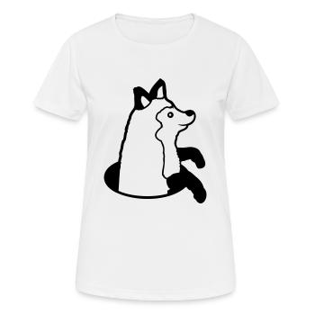 Renard Peeps Drôle Hors Du Trou De Sol Heureux Cool - T-shirt respirant Femme - blanc - Devant - AI Model Female 172 dark (172cm)