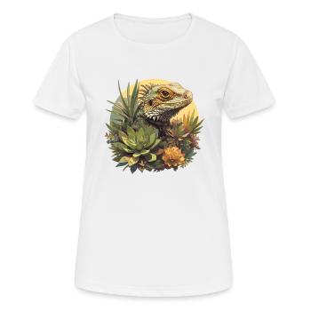 Lézards Lézard - T-shirt respirant Femme - blanc - Devant - AI Model Female 172 dark (172cm)