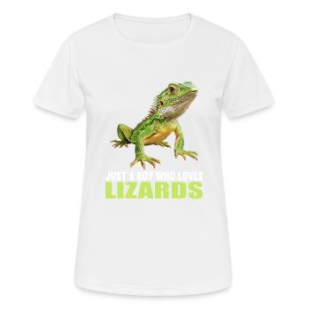 Lézards Lézard - T-shirt respirant Femme - blanc - Devant - AI Model Female 172 dark (172cm)