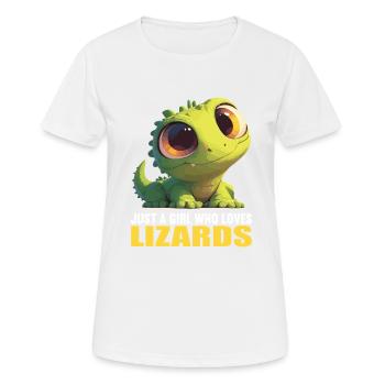 Lézards Lézard - T-shirt respirant Femme - blanc - Devant - AI Model Female 172 dark (172cm)