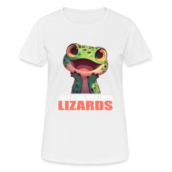 Lézards Lézard - T-shirt respirant Femme - blanc - Devant - AI Model Female 172 dark (172cm)