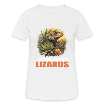 Lézards Lézard - T-shirt respirant Femme - blanc - Devant - AI Model Female 172 dark (172cm)
