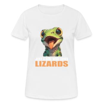 Lézards Lézard - T-shirt respirant Femme - blanc - Devant - AI Model Female 172 dark (172cm)