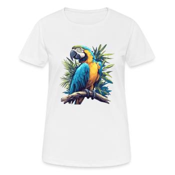 L’ère de l’ara - T-shirt respirant Femme - blanc - Devant - AI Model Female 172 dark (172cm)