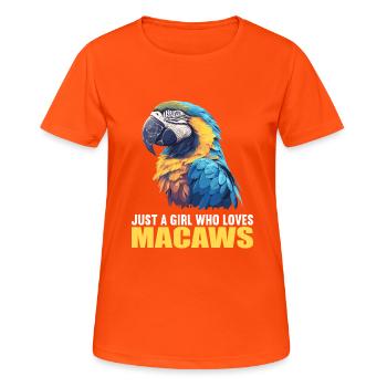 L’ère de l’ara - T-shirt respirant Femme - orange néon - Devant - AI Model Female 172 dark (172cm)