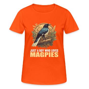 Elstern Elster - Frauen T-Shirt atmungsaktiv - Neonorange - Vorne - AI Model Female 172 dark (172cm)
