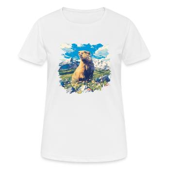 Marmottes Marmottes - T-shirt respirant Femme - blanc - Devant - AI Model Female 172 dark (172cm)