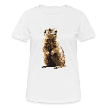 Marmottes Marmottes - T-shirt respirant Femme - blanc - Devant - AI Model Female 172 dark (172cm)
