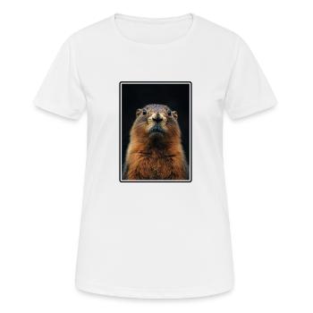 Marmots Groundhog - Women's Breathable T-Shirt - white - Front - AI Model Female 172 dark (172cm)
