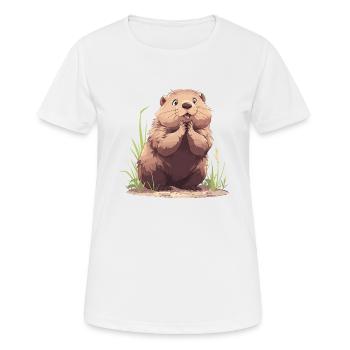 Marmottes Marmottes - T-shirt respirant Femme - blanc - Devant - AI Model Female 172 dark (172cm)