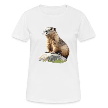 Marmottes Marmottes - T-shirt respirant Femme - blanc - Devant - AI Model Female 172 dark (172cm)