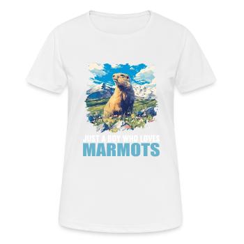 Marmottes Marmottes - T-shirt respirant Femme - blanc - Devant - AI Model Female 172 dark (172cm)