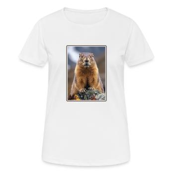 Marmottes Marmottes - T-shirt respirant Femme - blanc - Devant - AI Model Female 172 dark (172cm)