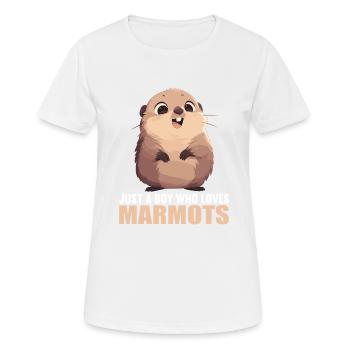 Marmottes Marmottes - T-shirt respirant Femme - blanc - Devant - AI Model Female 172 dark (172cm)