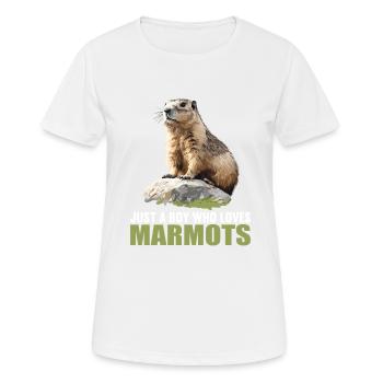 Marmottes Marmottes - T-shirt respirant Femme - blanc - Devant - AI Model Female 172 dark (172cm)