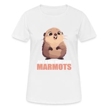 Marmottes Marmottes - T-shirt respirant Femme - blanc - Devant - AI Model Female 172 dark (172cm)