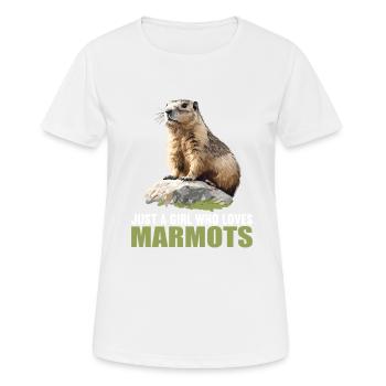 Marmottes Marmottes - T-shirt respirant Femme - blanc - Devant - AI Model Female 172 dark (172cm)