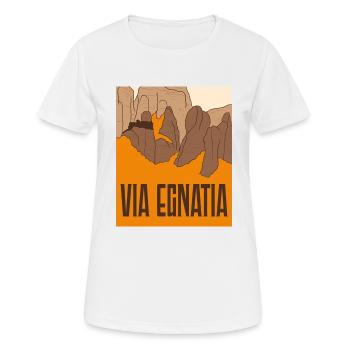 Via Egnatia - Balkans - Frauen T-Shirt atmungsaktiv - Weiß - Vorne - AI Model Female 172 dark (172cm)