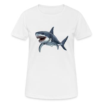 Great White Sharks Great White Shark - Women's Breathable T-Shirt - white - Front - AI Model Female 172 dark (172cm)