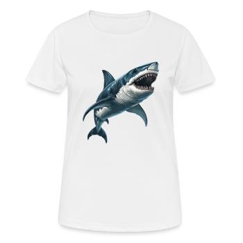 Great White Sharks Great White Shark - Women's Breathable T-Shirt - white - Front - AI Model Female 172 dark (172cm)