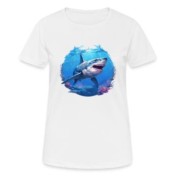 Great White Sharks Great White Shark - Women's Breathable T-Shirt - white - Front - AI Model Female 172 dark (172cm)