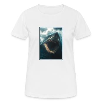 Great White Sharks Great White Shark - Women's Breathable T-Shirt - white - Front - AI Model Female 172 dark (172cm)