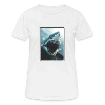 Great White Sharks Great White Shark - Women's Breathable T-Shirt - white - Front - AI Model Female 172 dark (172cm)