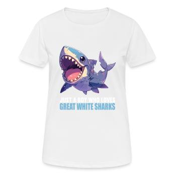 Great White Sharks Great White Shark - Women's Breathable T-Shirt - white - Front - AI Model Female 172 dark (172cm)