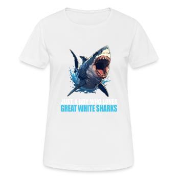 Great White Sharks Great White Shark - Women's Breathable T-Shirt - white - Front - AI Model Female 172 dark (172cm)