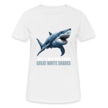 Great White Sharks Great White Shark - Women's Breathable T-Shirt - white - Front - AI Model Female 172 dark (172cm)