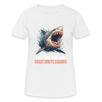 Great White Sharks Great White Shark - Women's Breathable T-Shirt - white - Front - AI Model Female 172 dark (172cm)