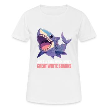 Great White Sharks Great White Shark - Women's Breathable T-Shirt - white - Front - AI Model Female 172 dark (172cm)