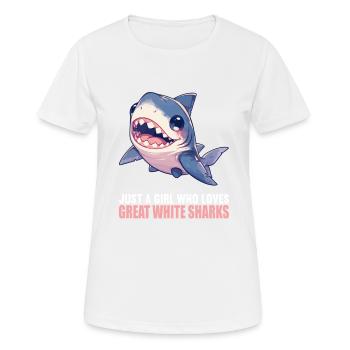 Great White Sharks Great White Shark - Women's Breathable T-Shirt - white - Front - AI Model Female 172 dark (172cm)