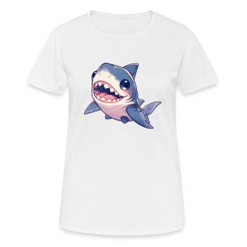 Requins Requin - T-shirt respirant Femme - blanc - Devant - AI Model Female 172 dark (172cm)