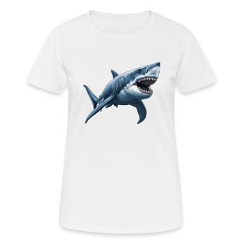 Requins Requin - T-shirt respirant Femme - blanc - Devant - AI Model Female 172 dark (172cm)