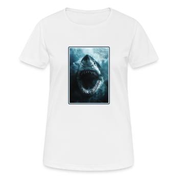 Requins Requin - T-shirt respirant Femme - blanc - Devant - AI Model Female 172 dark (172cm)