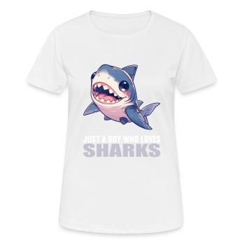 Requins Requin - T-shirt respirant Femme - blanc - Devant - AI Model Female 172 dark (172cm)