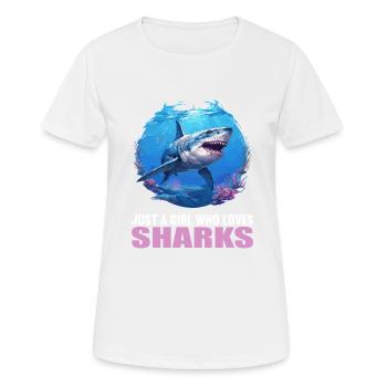 Requins Requin - T-shirt respirant Femme - blanc - Devant - AI Model Female 172 dark (172cm)