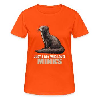 Vison Vison - T-shirt respirant Femme - orange néon - Devant - AI Model Female 172 dark (172cm)