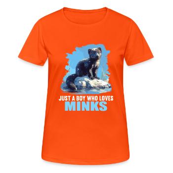 Vison Vison - T-shirt respirant Femme - orange néon - Devant - AI Model Female 172 dark (172cm)