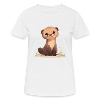 La mangouste de mangouste - T-shirt respirant Femme - blanc - Devant - AI Model Female 172 dark (172cm)