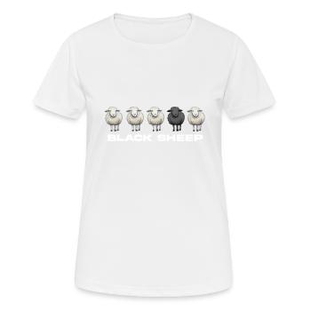 Black Sheep - Women's Breathable T-Shirt - white - Front - AI Model Female 172 dark (172cm)