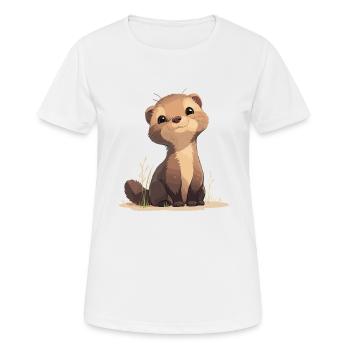 La mangouste de mangouste - T-shirt respirant Femme - blanc - Devant - AI Model Female 172 dark (172cm)