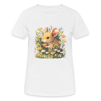 Mäuse Maus - Frauen T-Shirt atmungsaktiv - Weiß - Vorne - AI Model Female 172 dark (172cm)