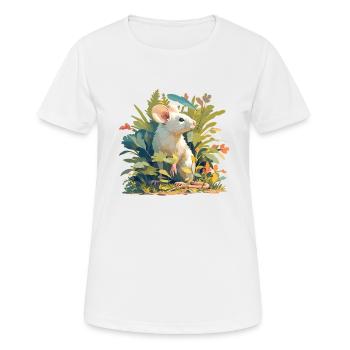 Mäuse Maus - Frauen T-Shirt atmungsaktiv - Weiß - Vorne - AI Model Female 172 dark (172cm)