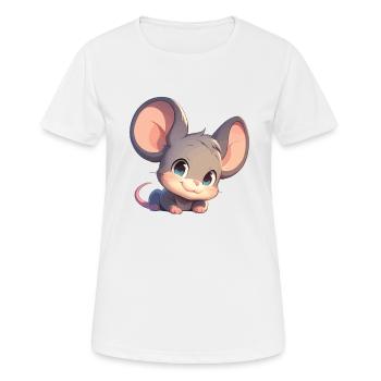 Mäuse Maus - Frauen T-Shirt atmungsaktiv - Weiß - Vorne - AI Model Female 172 dark (172cm)